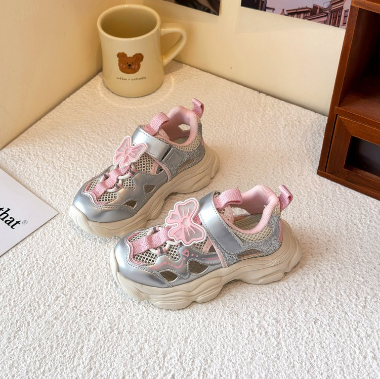 2026 Spring & Autumn New Girls' Sneakers, Fashion Versatile Casual Sandal Sneakers, Korean Dad Shoes, Breathable Closed Toe Design
