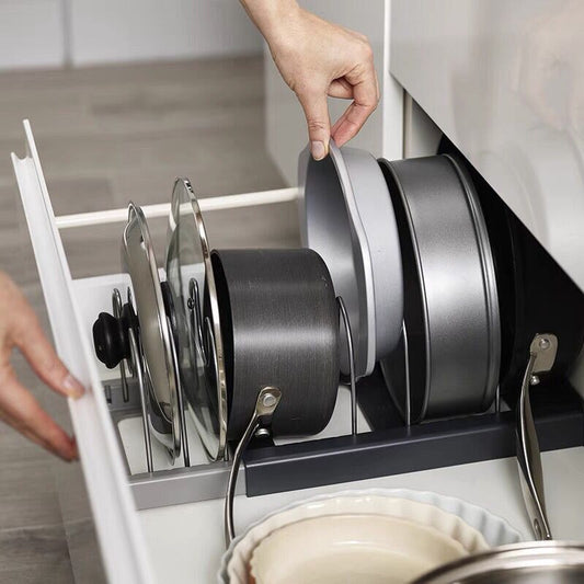 Expandable Saucepan Pan Pot Lid Holder Kitchen Organiser Rack Storage UK New