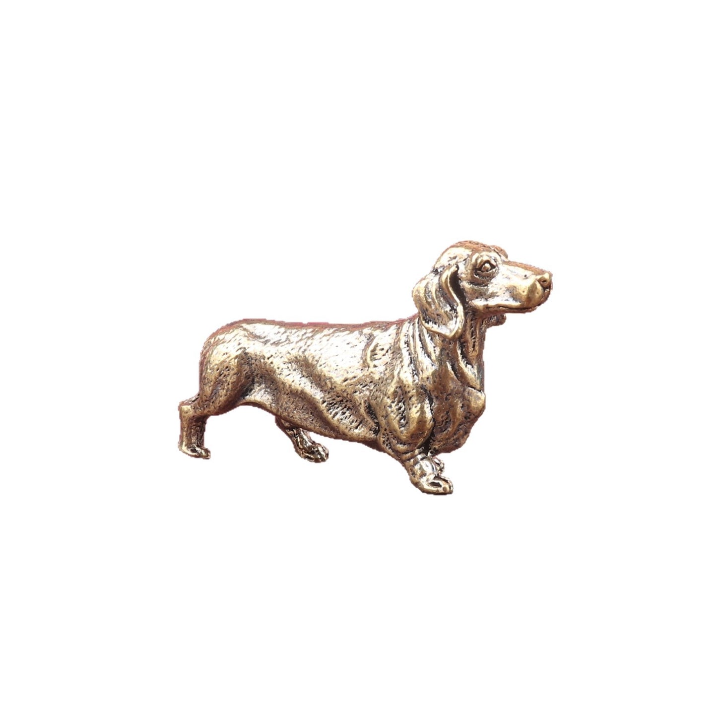 Brass Dachshund Figurine For Home And Office Desk
