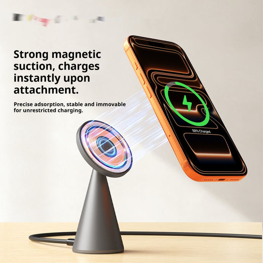 Wireless Charging Magnetic Holder Aluminum Alloy Fast Charging
