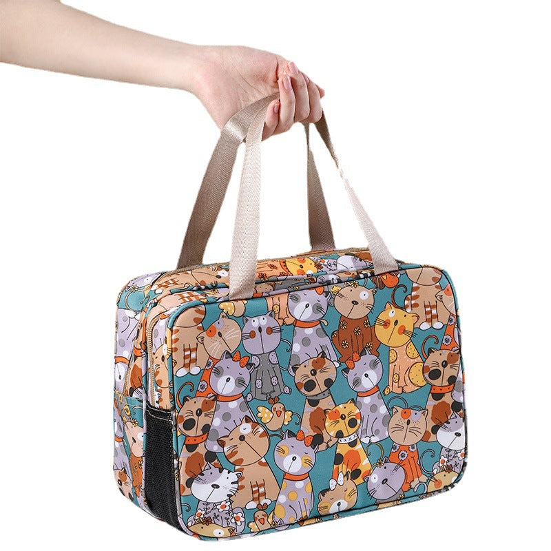 Cosmetic Storage Makeup Bag Large Capacity Double-layered