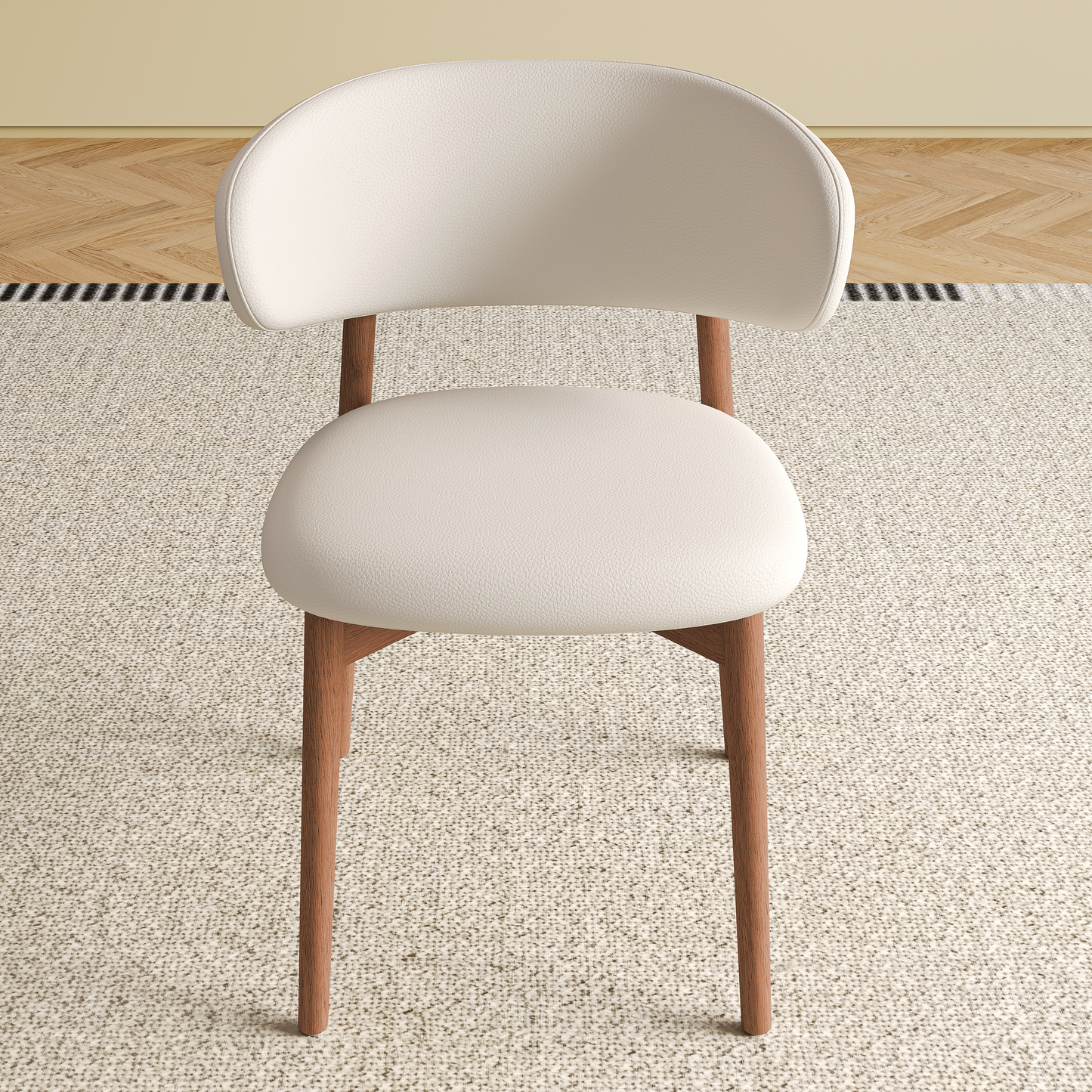 Mid-Century Modern Wood Feet Dining Chair  Set Of 2  -Stylish Wooden Chairs For Dining Room, Kitchen, Or Living Room, Comfortable & Durable, Easy To Assemble  Old Sku W509P316122