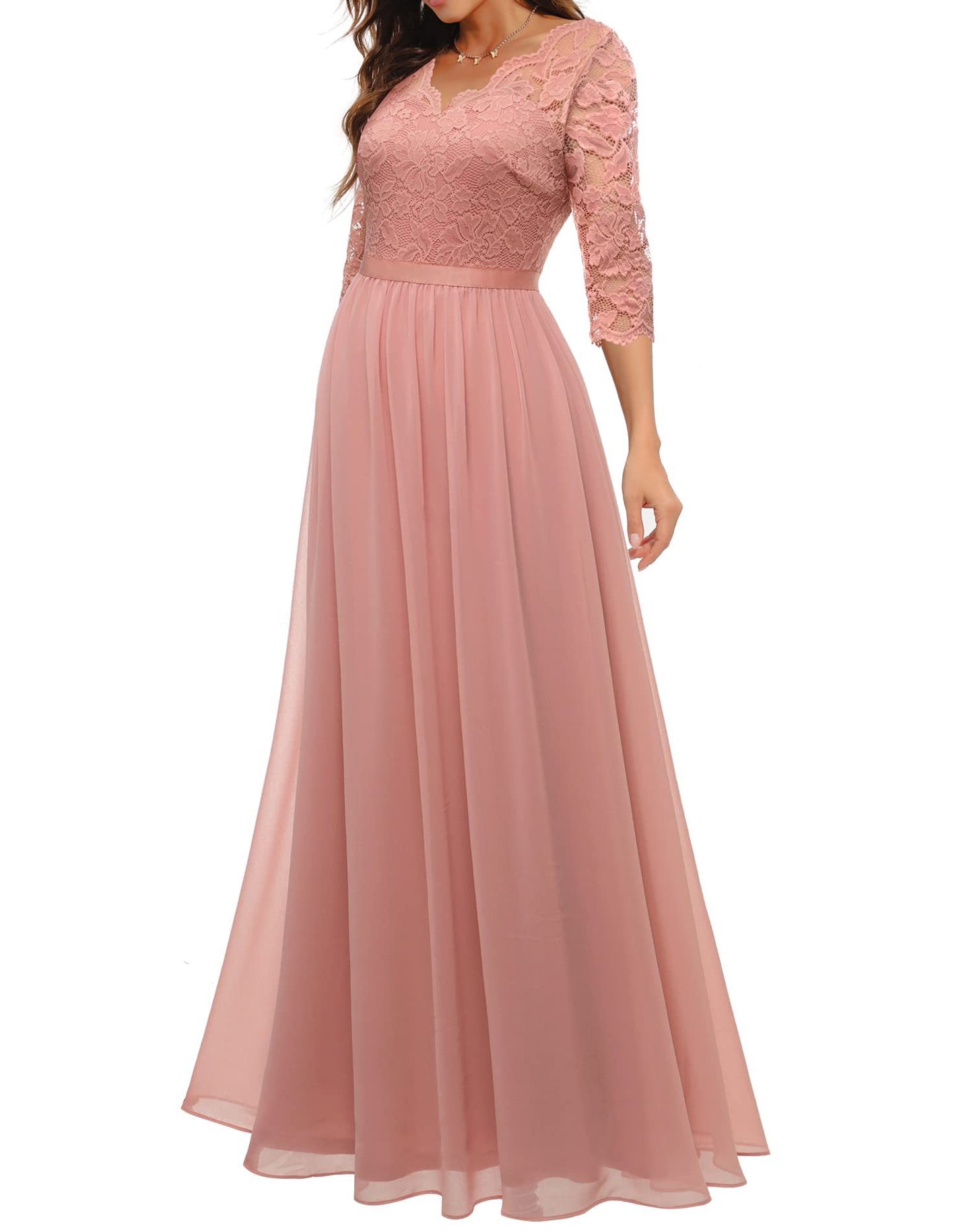 Best Seller Dress Lace Long Patchwork Waist-tight Noble Dress