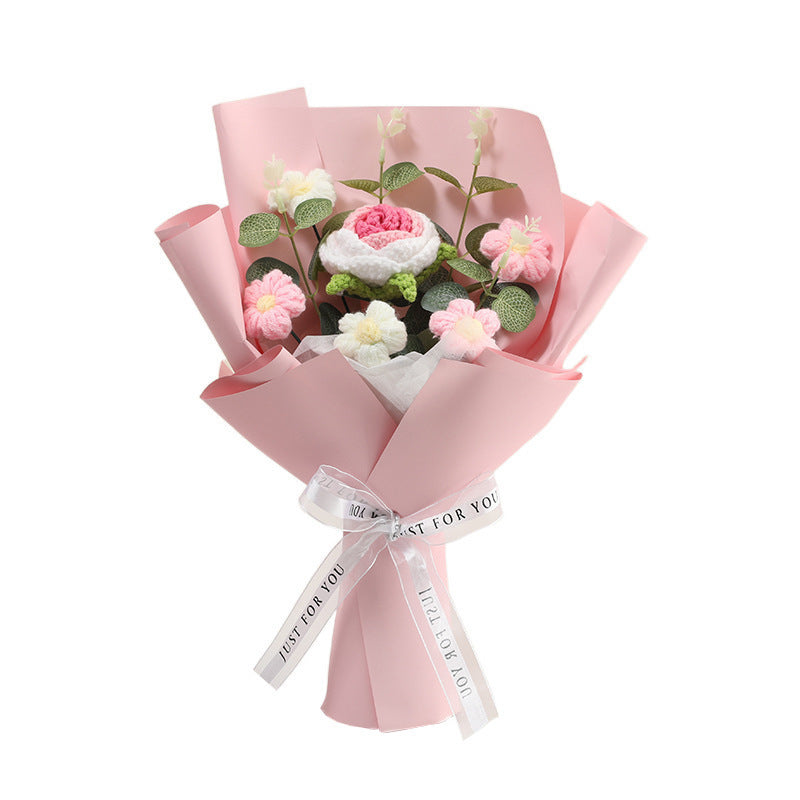 Finished Flower Bouquet Hand-woven Flowers, Woven Gift