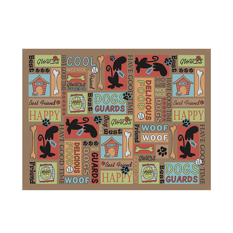 Pet Floor Mat Waterproof Leather Fence Rug  Dog And Cat Feeding Mat