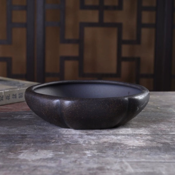 Purple Clay Flower Pot Desktop Chinese Style Indoor Desk