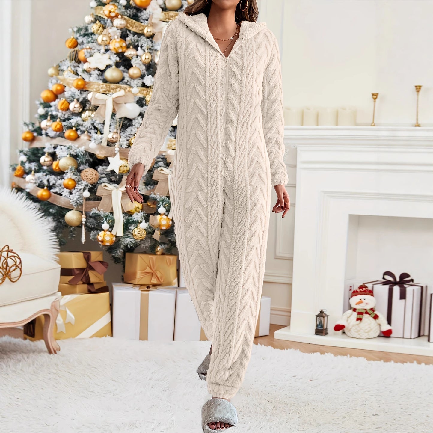 Loose Jacquard Warm Suit Warm Home Clothes