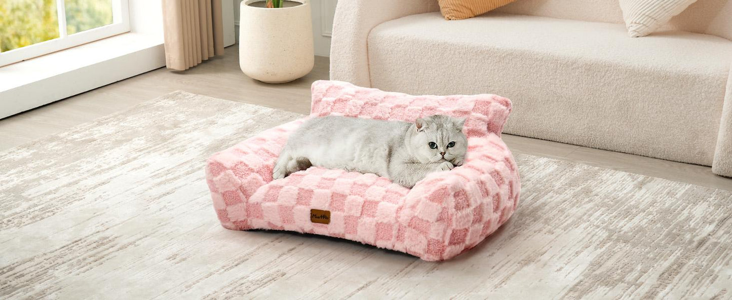 Made4Pets Medium Sage Green Plaid Pet Sofa Bed,Pickup Only