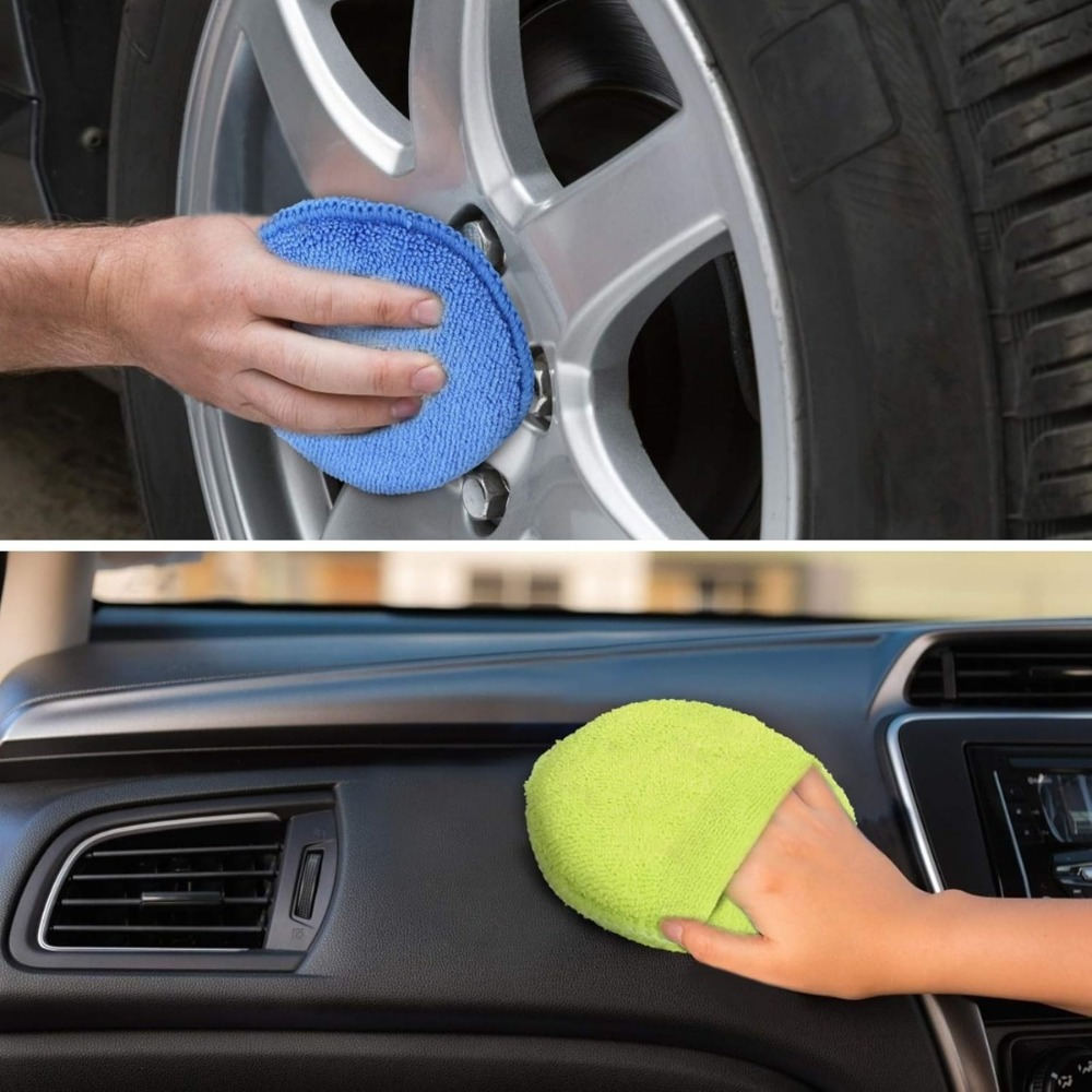 10-Piece Hand Polishing Sponge Set—Lint-Free In Green, Blue, And Royal Blue; Sizes: 12.5 Cm, 5 Inches, 6 Inches; For Surface Polishing And Hand Tools
