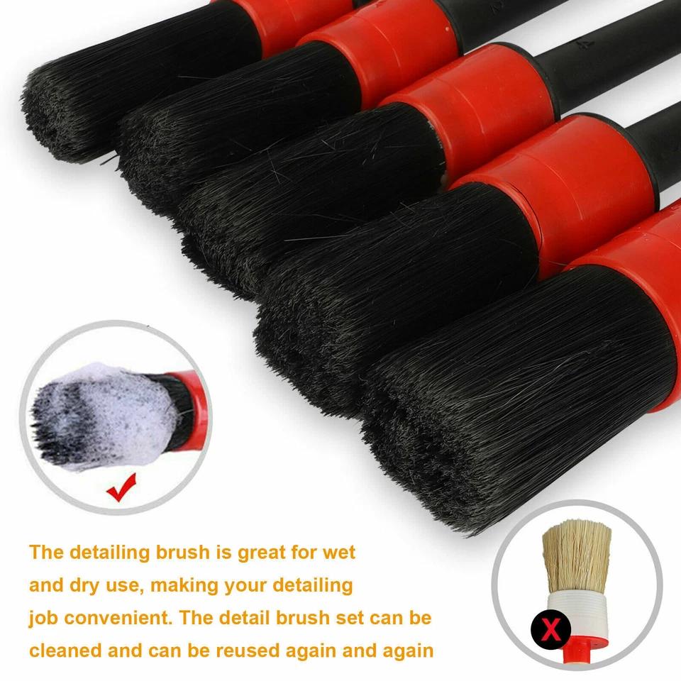 Support pan European shipping--Detailing Brush Set Power Scrubber Drill Brushes Car Polish Pads Car Cleaning Brush For Car Air Vents Rim Dirt Dust Clean Tools