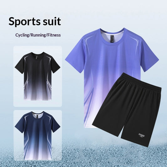 Quick-drying Fitness Workout Clothing Ice Silk Summer Casual Set
