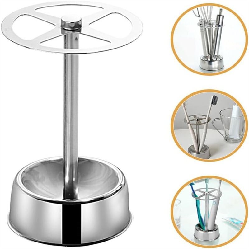 Ins Makeup Brush Storage Rack Stainless Steel Toothbrush Holder Storage Rack