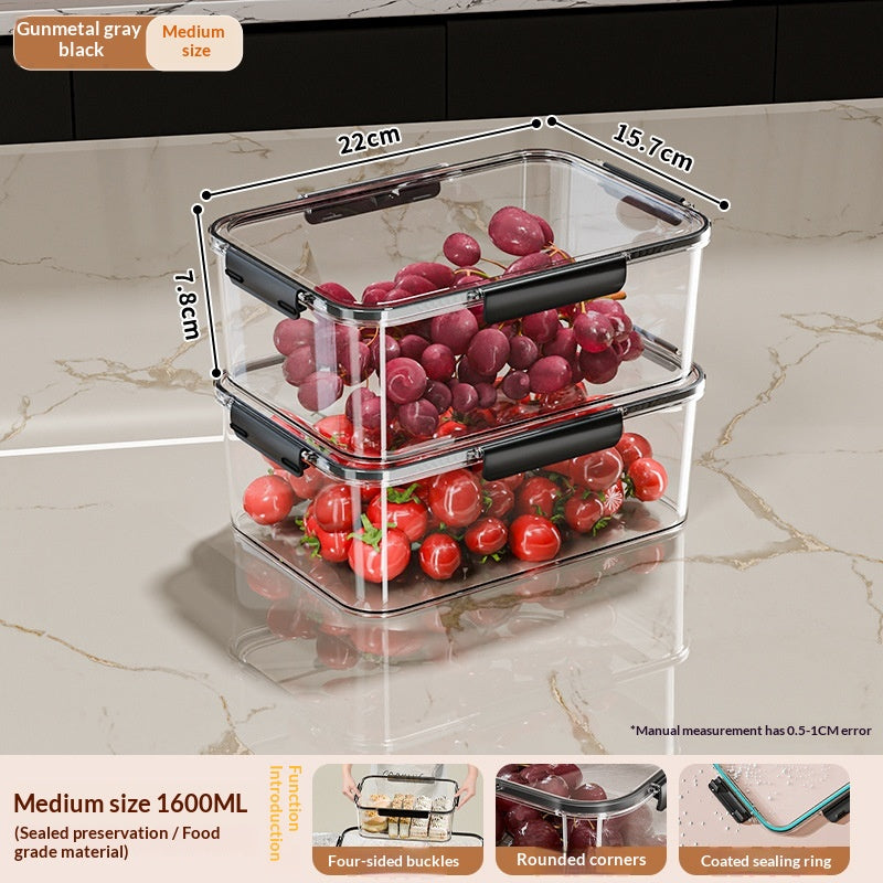Refrigerator Fresh-keeping Container Large-capacity Transparent Freezer Food Storage Box