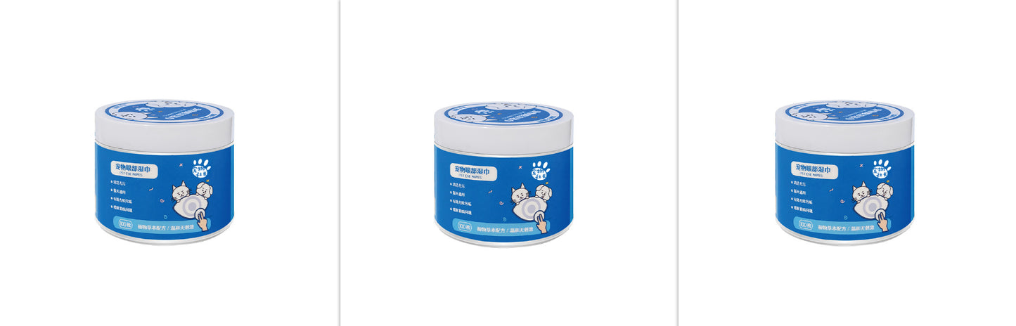 Pet Eye Wipes For Removing Tear Stains Cleansing Wet Tissues
