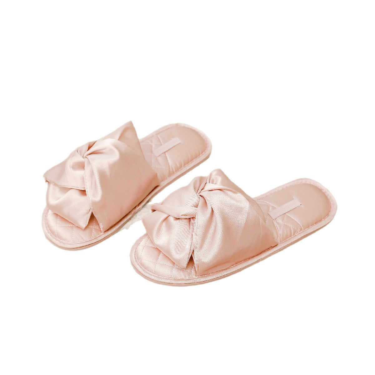 Bow-knot Fabric Indoor Slippers Non-slip With Soft Soles For Home Use