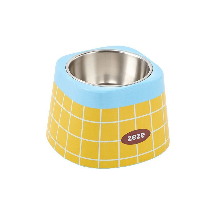 Stainless Steel Cat Water Bowl Drinking Basin Pet Neck Supporting