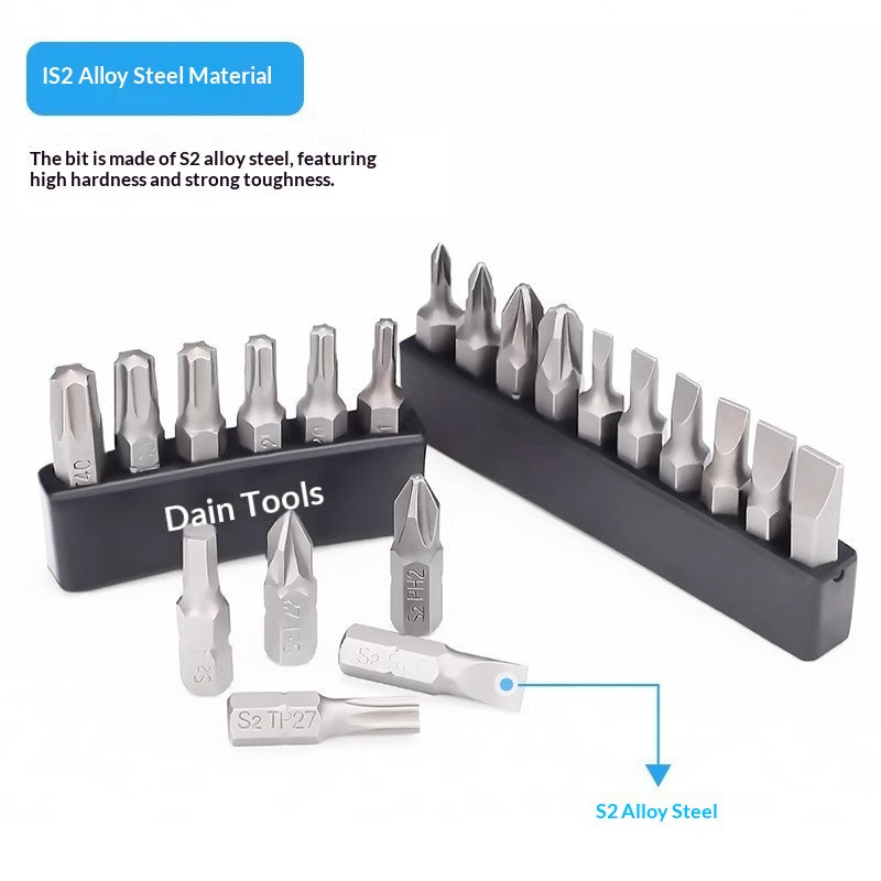Short Bit Set For Electric Screwdrivers Compatible With Sockets Hex And Phillips Heads Magnetic Accessories