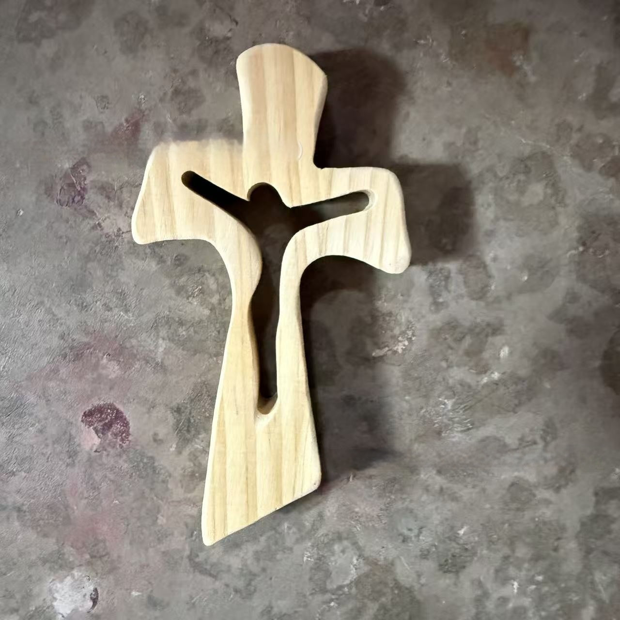 T-shaped Wooden Craftwork Simple Toy Accessories