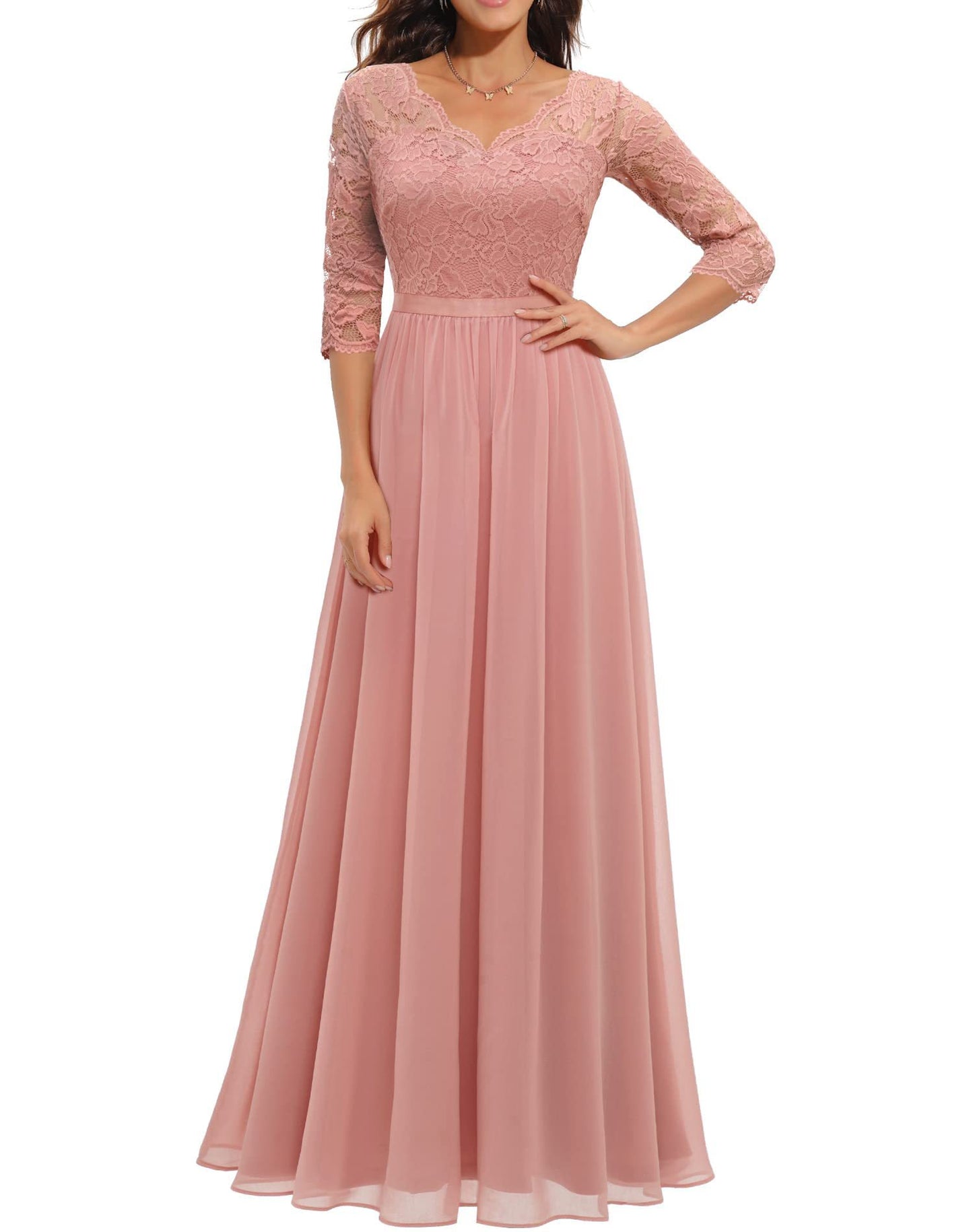 Best Seller Dress Lace Long Patchwork Waist-tight Noble Dress