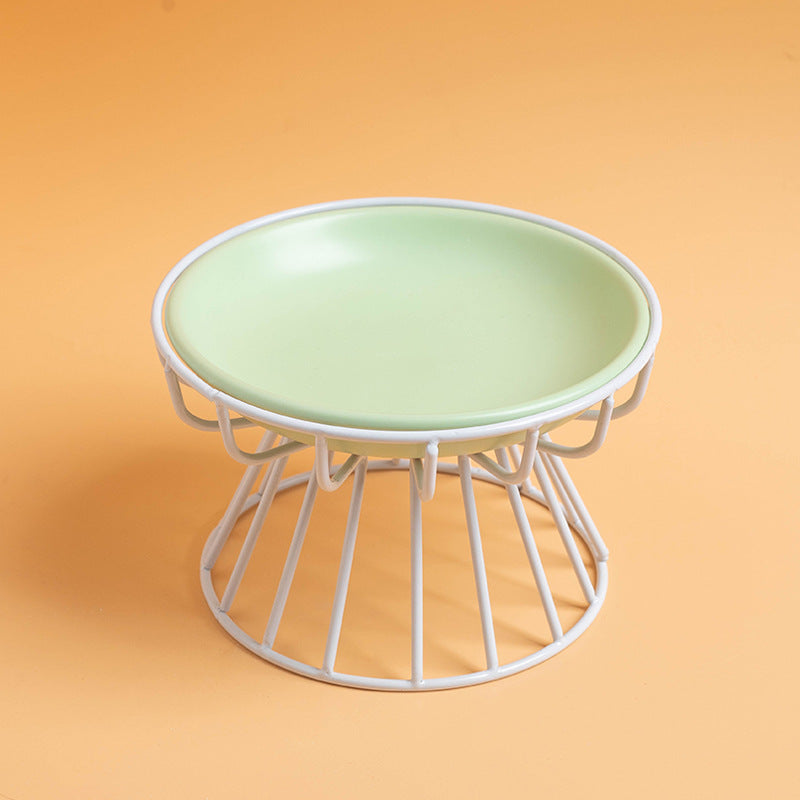 Elevated Pet Food Bowl Stand  Neck Support Feeding Rack For Cats And Dogs