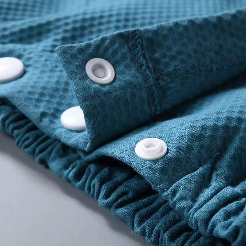 Cotton Wearable Tube-top Bath Towel With Hidden Snaps