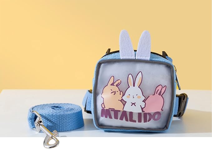 Dog Harness Backpack Cute Dog Vest Harness and Leash Set Plaid Soft Mesh Dog Harness with Adjustable Travel Food Back Pack...