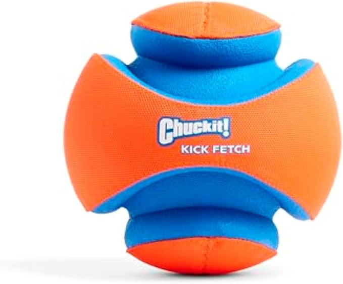 Chuckit! Kick Fetch Ball Dog Toy - Floats in Water - Perfect for Interactive Play - Made with Durable Rubber and Foam - Fo...