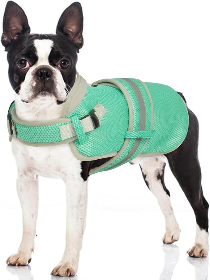 OUOBOB Dog Cooling Vest for Medium Dogs,Lightweight Cooling Dog Jacket,Breathable Mesh Dogs Shirt Harness Vest with Adjust...