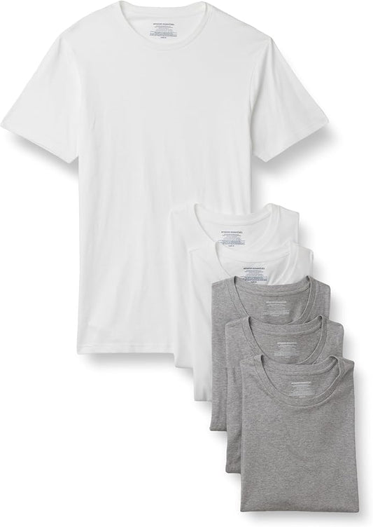 Amazon Essentials Men's Slim Fit Cotton Crew Neck Undershirts