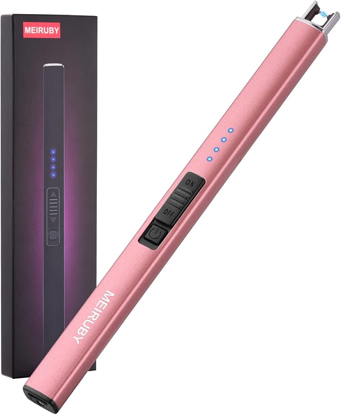 MEIRUBY Lighter Electric Candle Lighter, Birthday for Women Men Mom Wife Sister, Rechargeable USB Arc Lighters for Candle ...