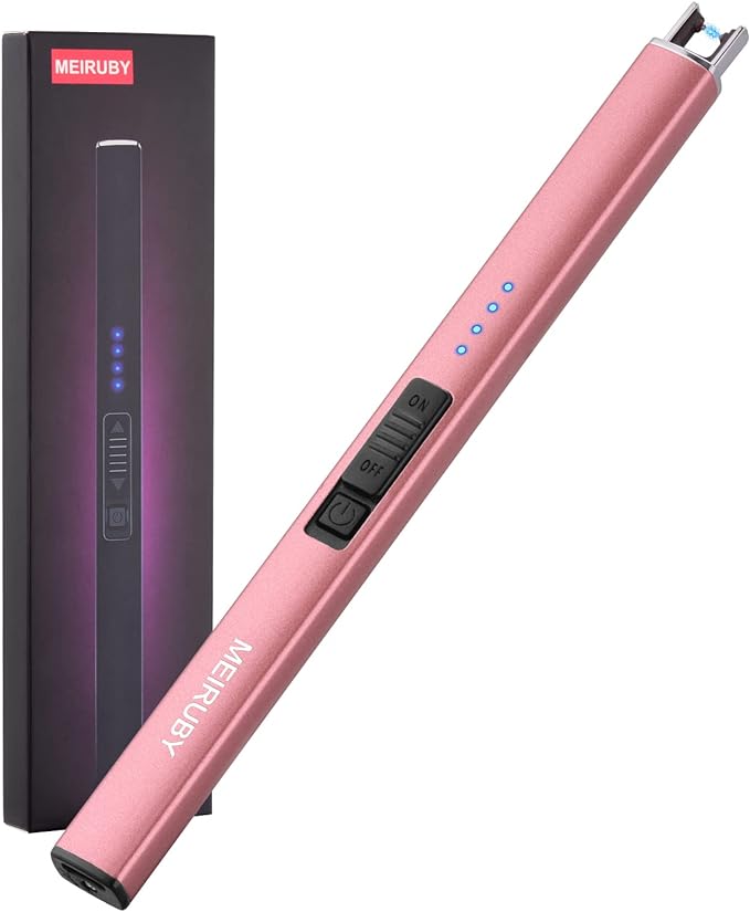 MEIRUBY Lighter Electric Candle Lighter, Birthday for Women Men Mom Wife Sister, Rechargeable USB Arc Lighters for Candle ...