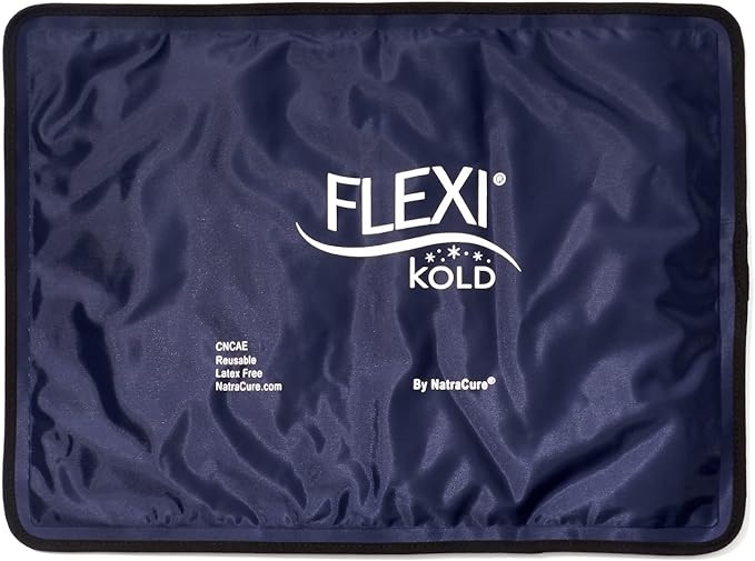 FlexiKold Gel Ice Packs (Standard Large: 10.5" x 14.5") for Injuries Reusable, Back Pain Relief, Knee Wrap, After Surgery,...