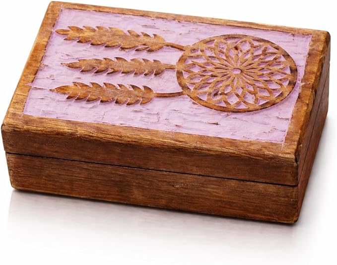 Birthday Gift Ideas Handmade Decorative Wooden Dream Catcher Jewelry Box Jewelry Organizer Keepsake Box Treasure Chest Tri...