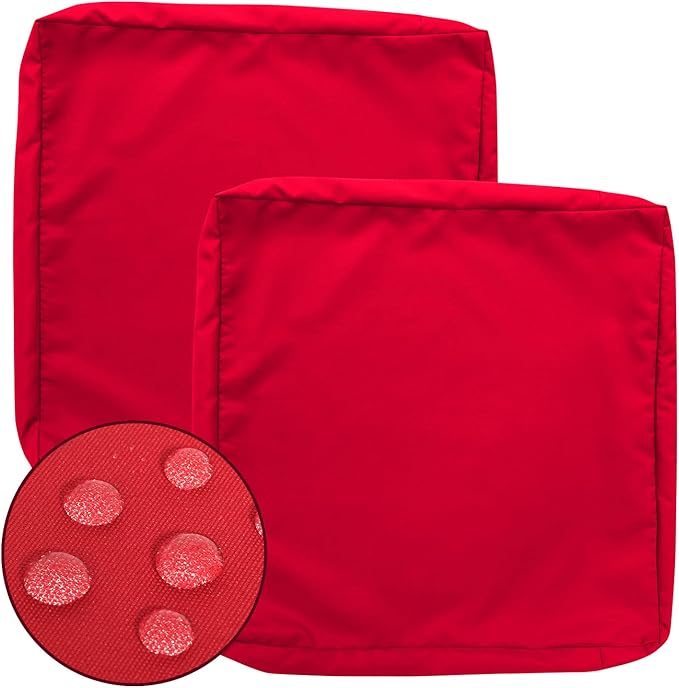 GUEGLSA Waterproof Outdoor Cushion Covers 22x22x4, Patio Replacement Cushion Slipcovers, Chair Cushion Slip Cover, Set of ...
