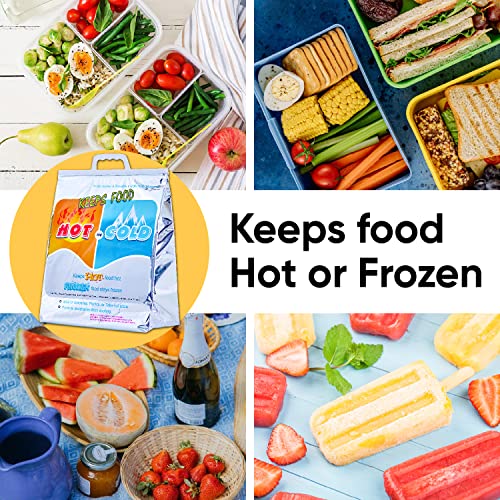 Superio Hot and Cold Insulated Bags for Food Delivery, Grocery Shopping Bags, Food Storage for Hot and Frozen Food for Tra...