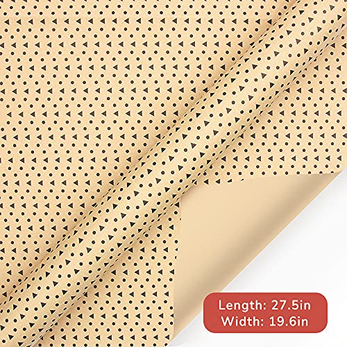 WKITKA Gift Wrapping Paper Set with String, Kraft Wrapping Paper Birthday Gift Wrap for Present Wrapping Christmas Gift fo...