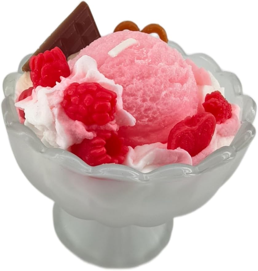 Generic Ice Cream Aromatherapy Candles, Glass Goblet, Decorative Dessert Shape, Fruits Fragrance, Birthday Festival Gift (...