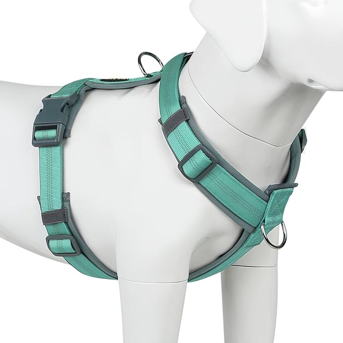 Plutus Pet No Pull Dog Harness, Adjustable Nylon Harness with Soft Padding, Reflective and Heavy Duty Dog Harness for Smal...