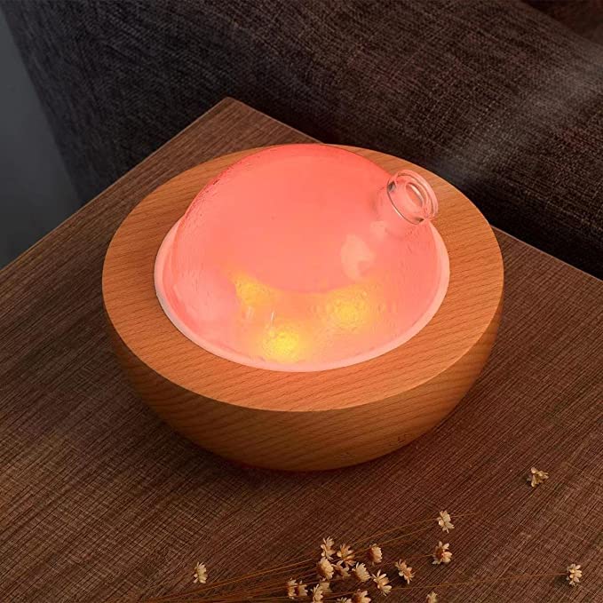 Kakoda Glass Essential Oil Diffuser,Real Wood Base,The 2025 Upgrade Aromatherapy Diffuser,Aroma Diffuse Humidifier,LED Lig...