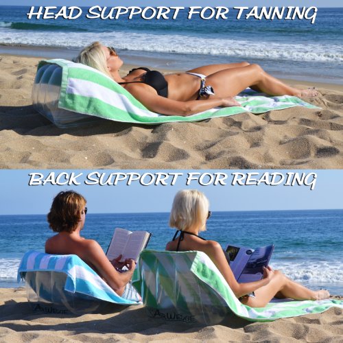 GoFloats AirWedge Inflatable Beach Chair - Relax with The Comfort of Air (2-Pack)