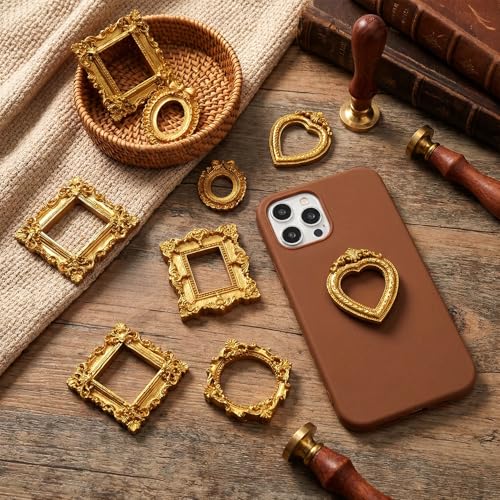 Poualss 25Pcs Vintage Resin Picture Frame Mini Antique Photo Frame DIY Small Picture Frames Mini Vintage Frame Antique Pho...