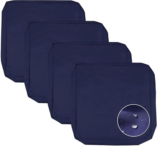 Sqodok Patio Cushion Covers 24x24 inch, Waterproof Outdoor Cushion Covers Replacement 4Pack Patio Cushion Slicovers for Se...