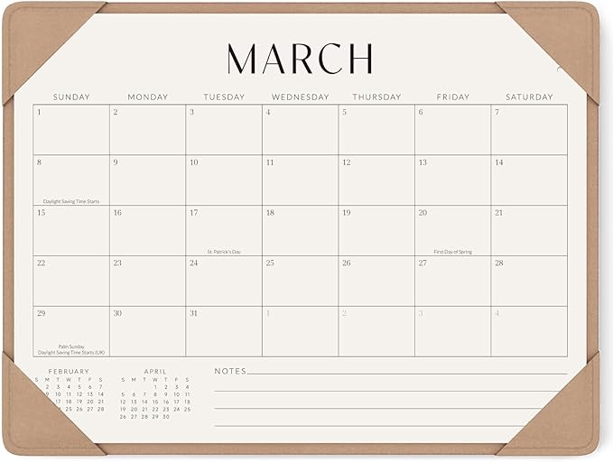 Jotsome Desk Calendar 2026-2027 with Desktop Mat, Desk Pad Calendar From Now to June 2027 14x10.5 inch, Desk Blotter Calen...