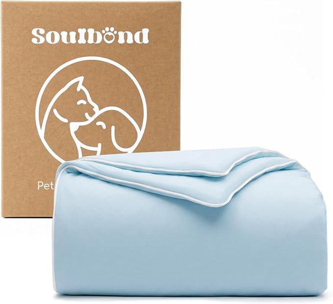 Soulbond Cooling Blanket for Large Dogs - Q-MAX>0.45, Washable Cool Pet Cats Throw Blanket for Hot Weather, Self-Cooling S...
