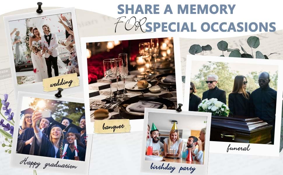 Oxmidud Wooden Share Love & Memories Box with 50 Pcs Share A Memory Cards for Celebration of Life Decorations - Elegant Ke...