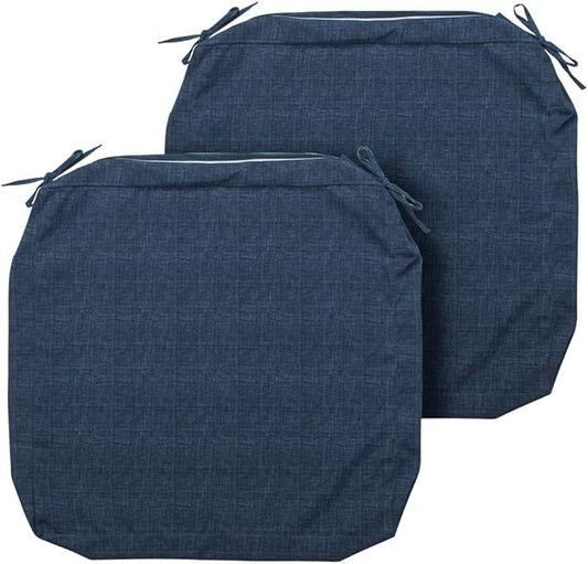 Magpie Fabrics Indoor Outdoor Cushion Cover Replacement 2 Pack, NO Insert! Water Repellent Slipcover with Ties Decor for P...