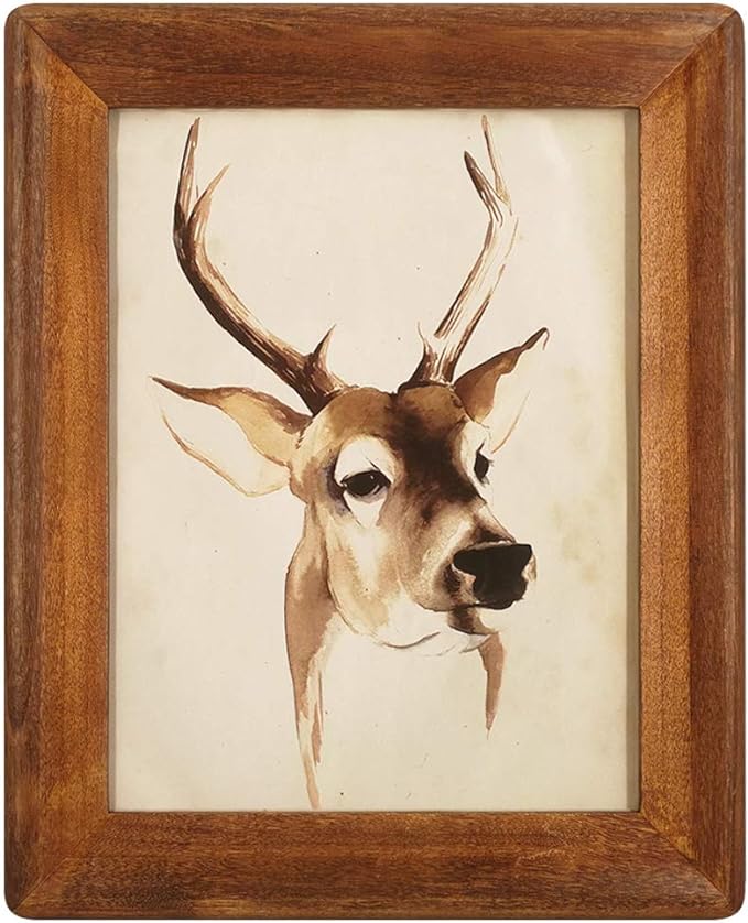 icheesday 8x10 Picture Frames,Brown Rustic Wood Frame with Glass Front, Display 10x8 inch Photos for Table Top Display and...