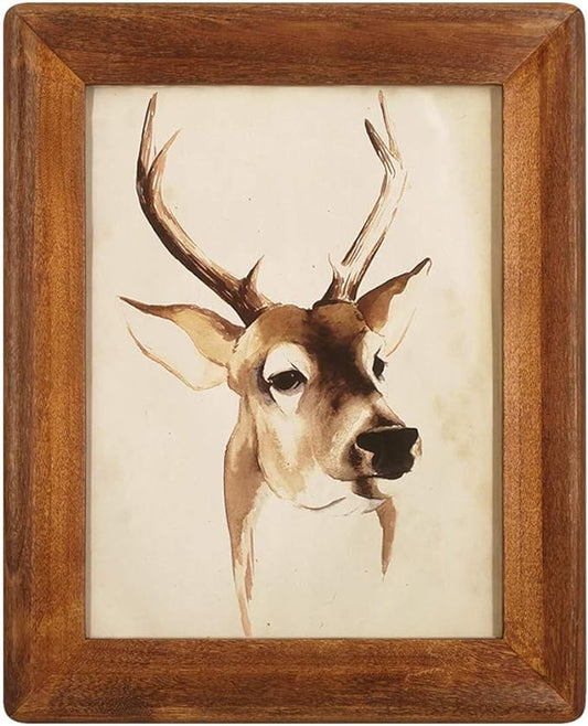 icheesday 8x10 Picture Frames,Brown Rustic Wood Frame with Glass Front, Display 10x8 inch Photos for Table Top Display and...