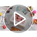 BAKIPACK 20 Truffle Boxes, Chocolate Boxes, Candy Boxes Packaging with 4-Piece Plastics Tray (Tray Size with 5.75x1.25 Inc...