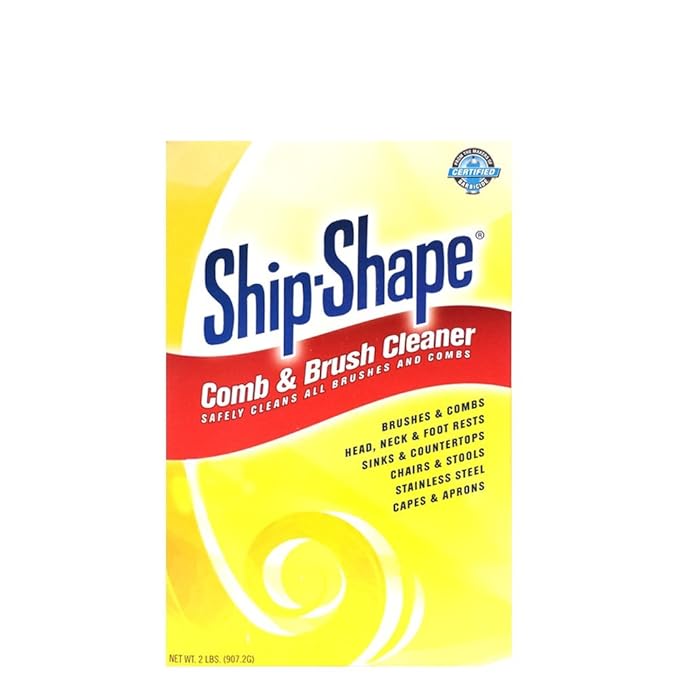 Ship-Shape Professional Comb and Brush Cleaner (2 lbs) – Heavy Duty Hair Brush Cleaner Powder – Removes Hair Color, Oils &...